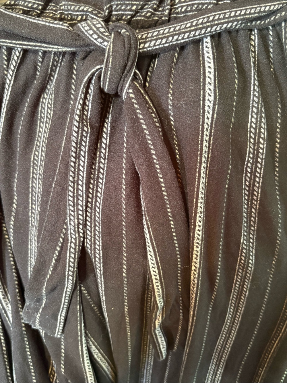 Striped Tie-Waist flowy wide leg pants